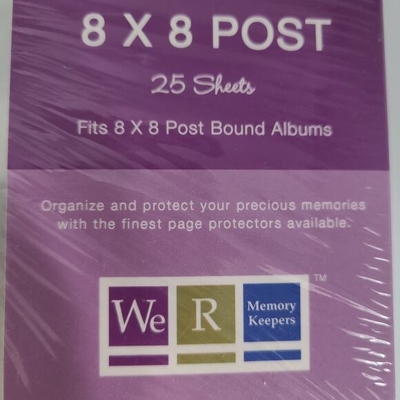 We R Memory Keepers 8x8 Post Bound Page Protectors - 2 Hole Spacing - Picture 2 of 8